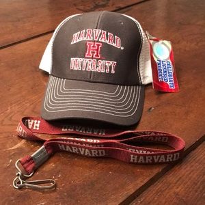 Harvard University Trucker Hat (NWT) & Lanyard